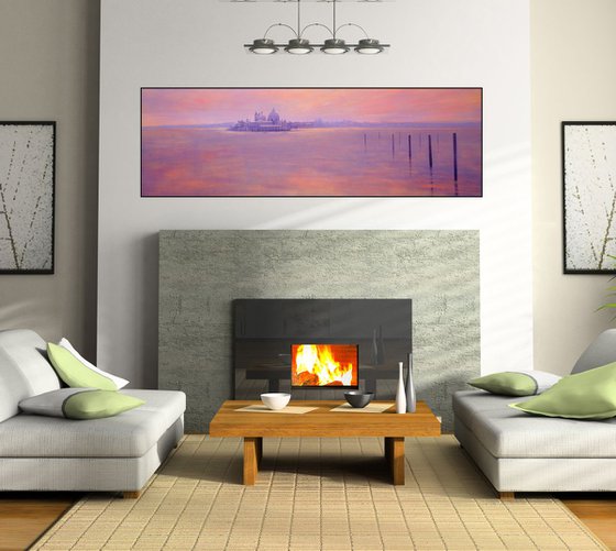 MY VENICE II. Large painting 150x52.