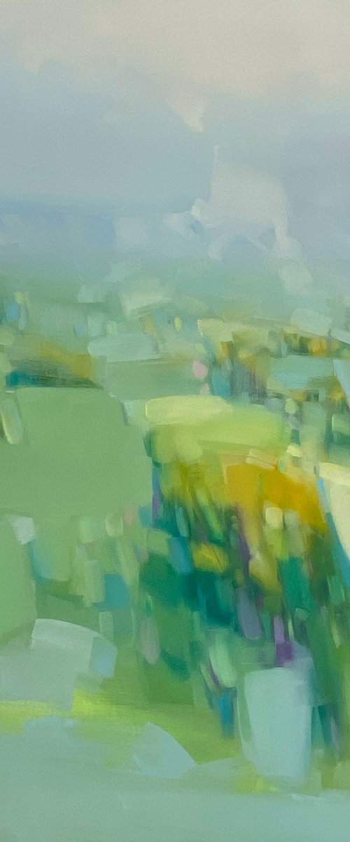 Summer Valley, Original oil painting, Handmade artwork, One of a kind by Vahe Yeremyan