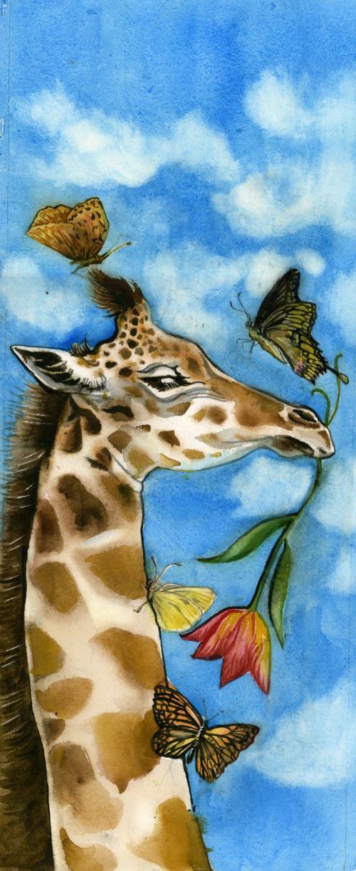 Spring time for Giraffe by Alfred  Ng
