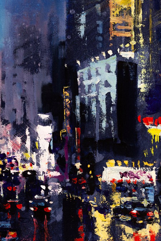 ABSTRACT CITYSCAPE. " Night city lights"