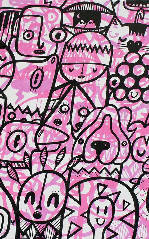 3 Layer Crowd - Berry by Kev Munday