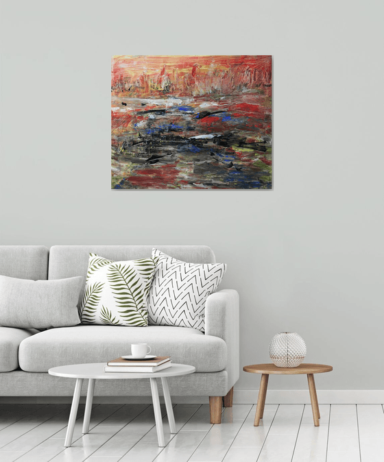 Untitled Abstract 75x90cm Painting