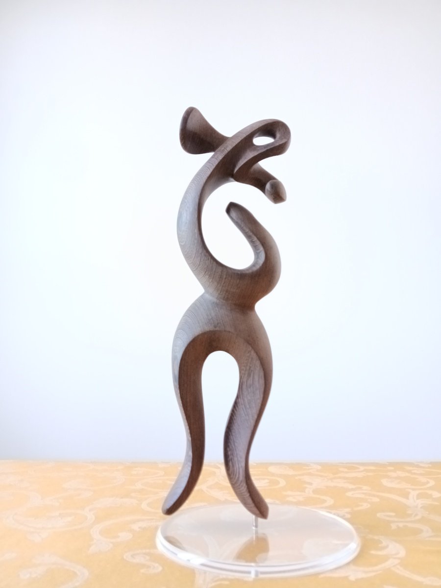 Abstract Wood Sculpture , Wika By Massimiliano Capraro, 4 X 15, Artwork For Sale On Artfinder