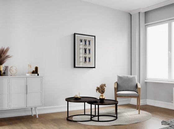 Beige and blue symmetry