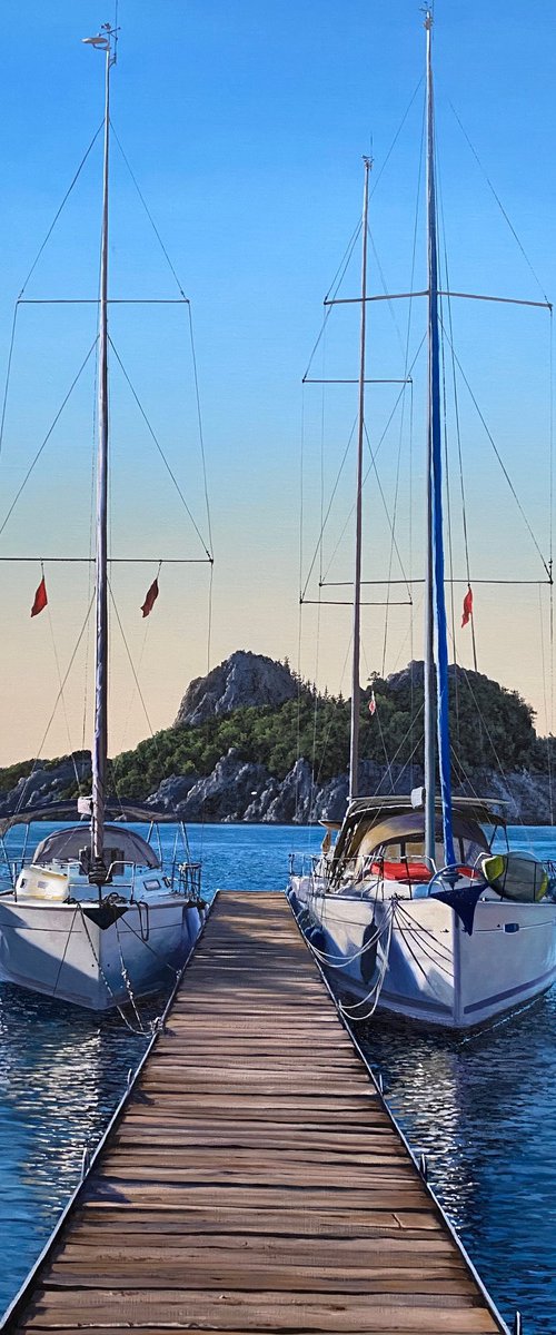 Yachts in Ciflic. Turkey by Igor Dubovoy