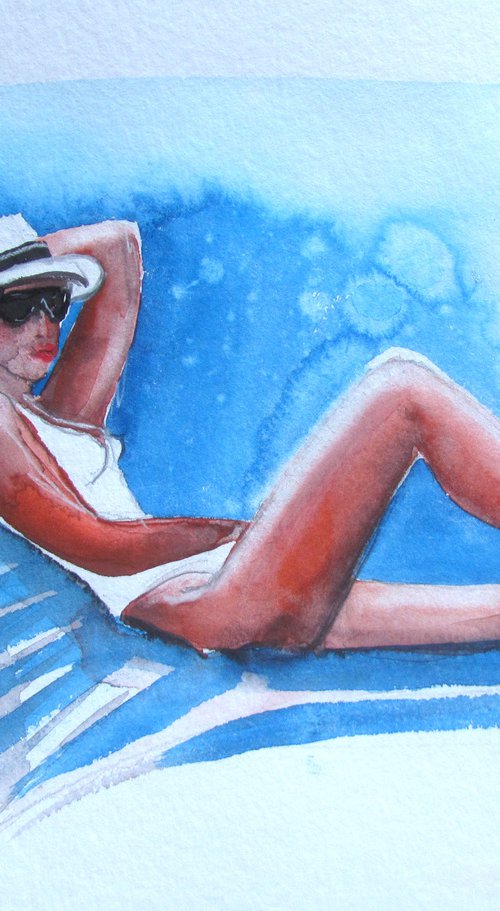 Time by the Swimming Pool #3 by Violeta Damjanovic-Behrendt