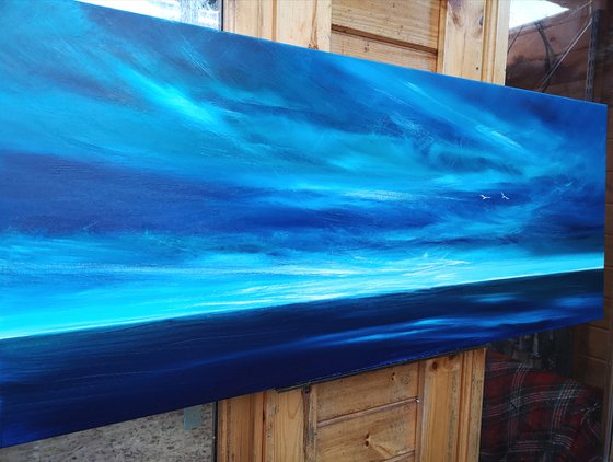 Morning Light in Blue - seascape, emotional, panoramic