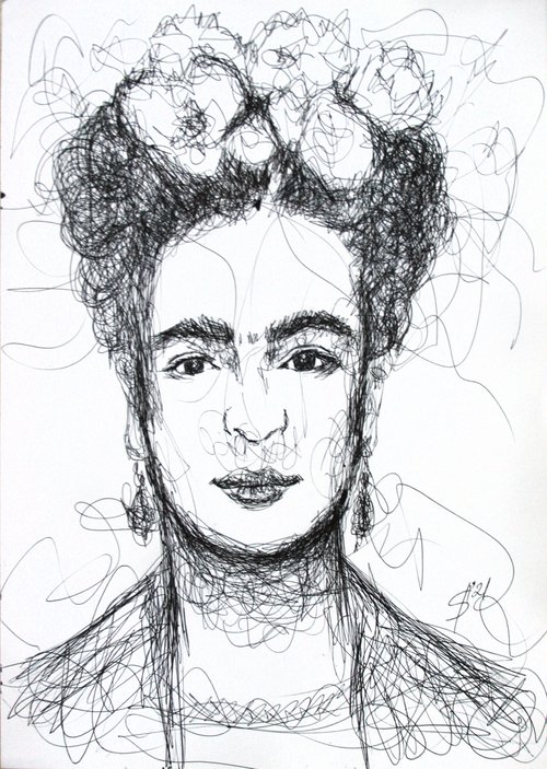 Frida Kahlo II /  ORIGINAL PAINTING by Salana Art Gallery