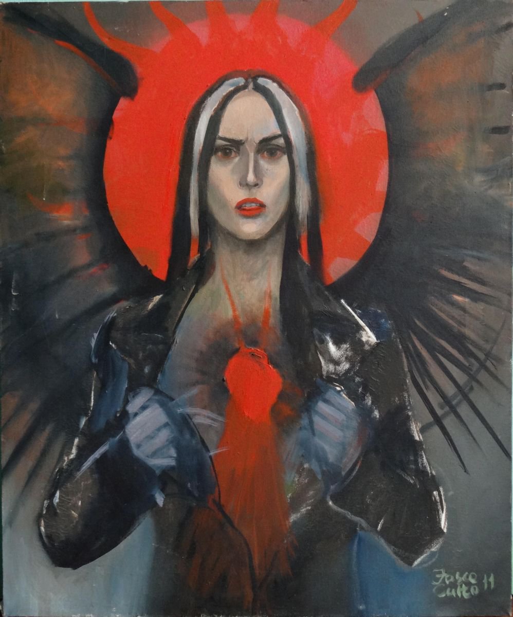 Autoportreit In A Form Of A Demon By Fosco Culto, 20 X 24, Artwork For Sale On Artfinder