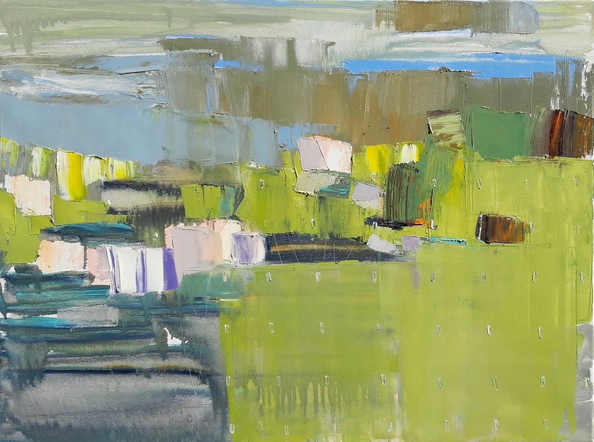 Spring. Lake. By Lesya Ros, 31 X 24, Artwork For Sale On Artfinder