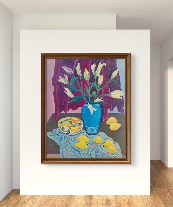 The Table with Lilies and Lemons