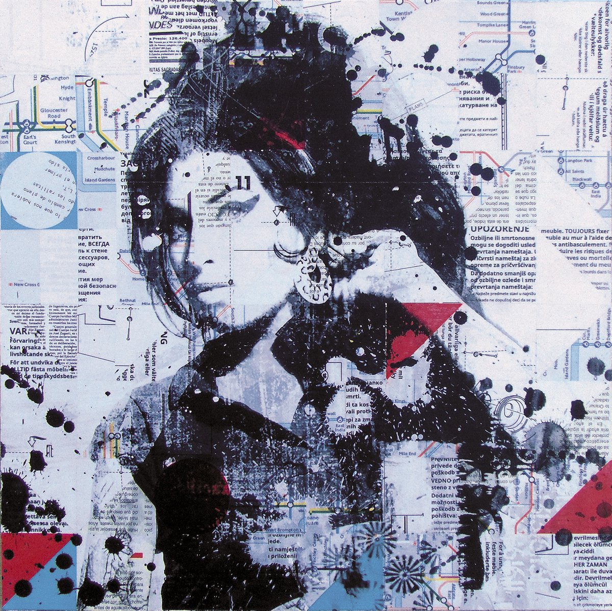 Collage_22_40x40 cm_Amy Winehouse by Manel Villalonga
