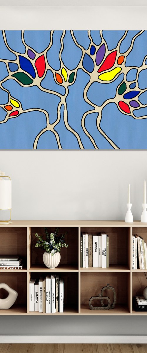 Rainbow Flowers #10 by Marina Krylova