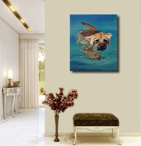 Floating tiger