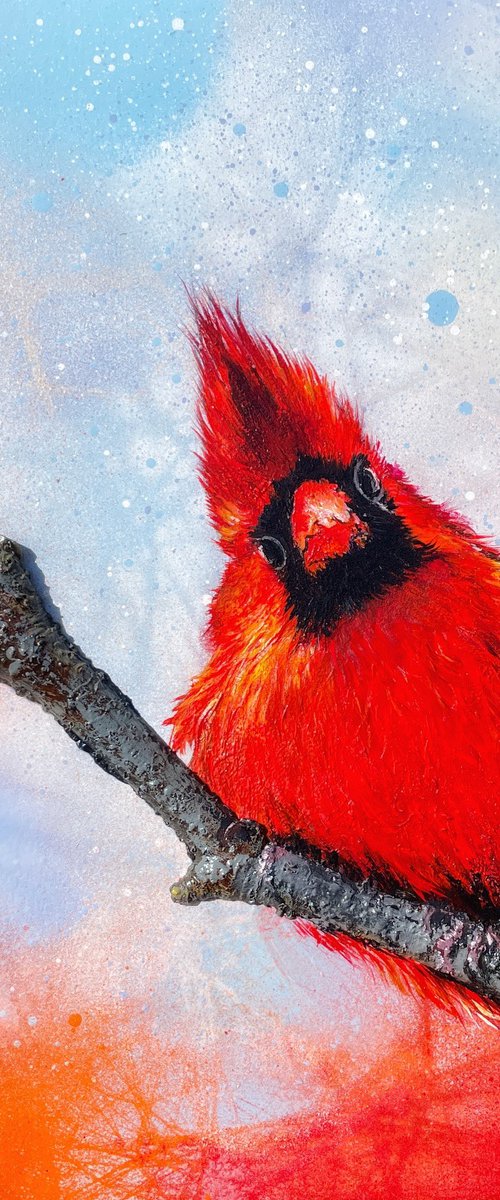 Bird #22 (northern cardinal) by Selene's Art