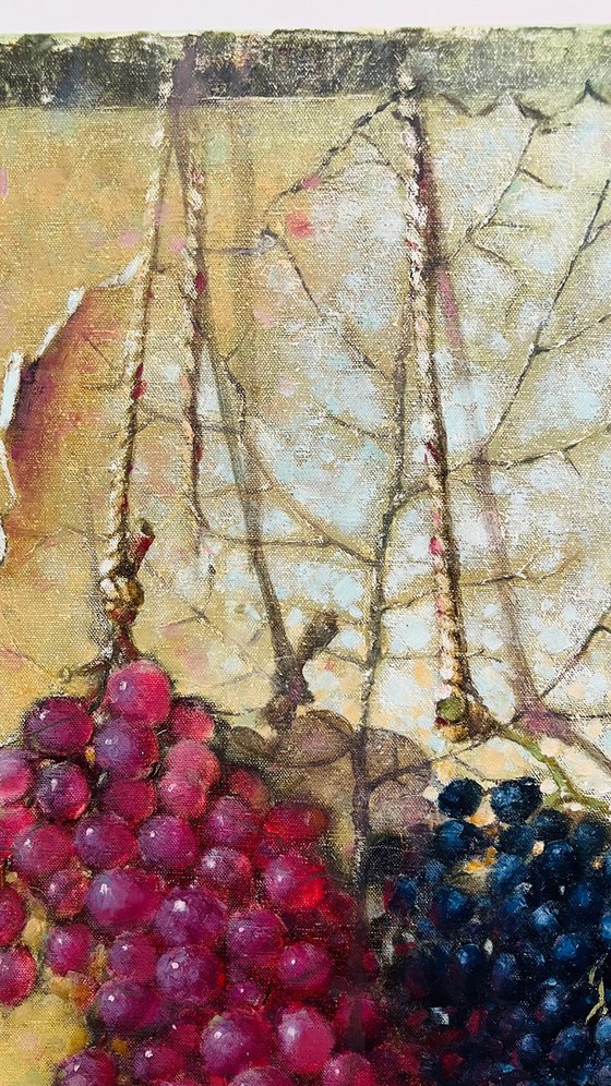 Pink grape Large fruit art