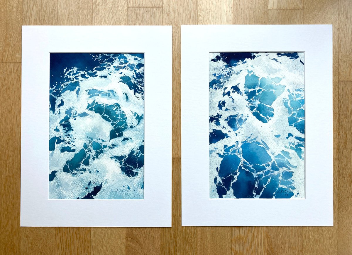 Sea Foam (Diptych) by Svetlana Kilian