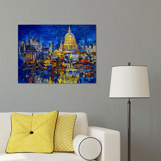 Fog lights over the Thames