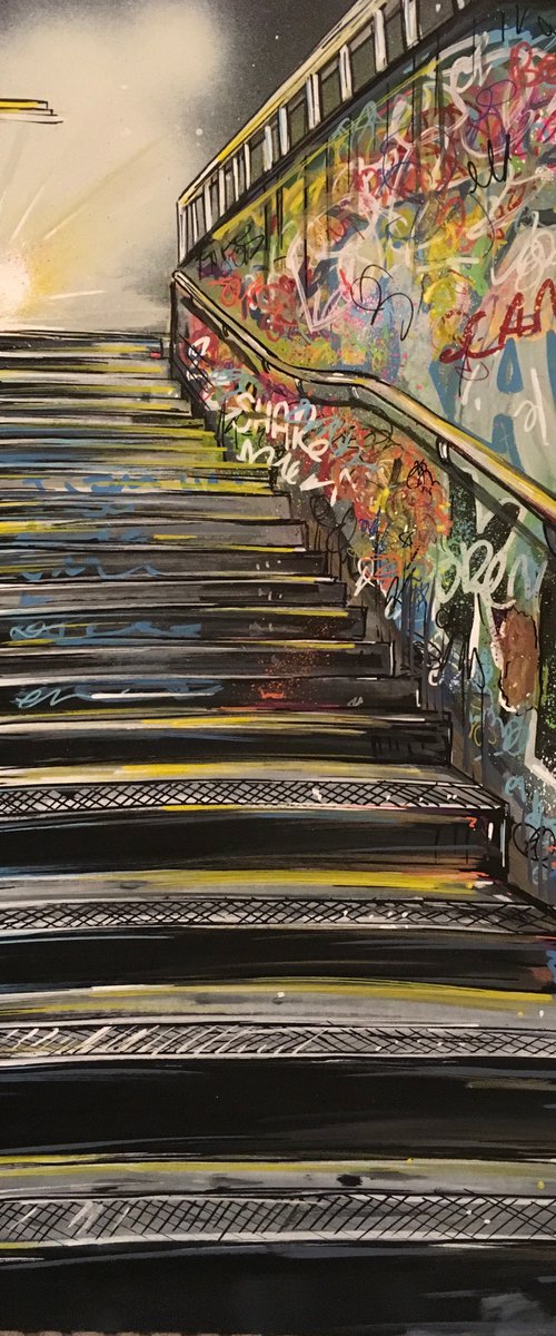 Stairway (Leake Street London) by John Curtis