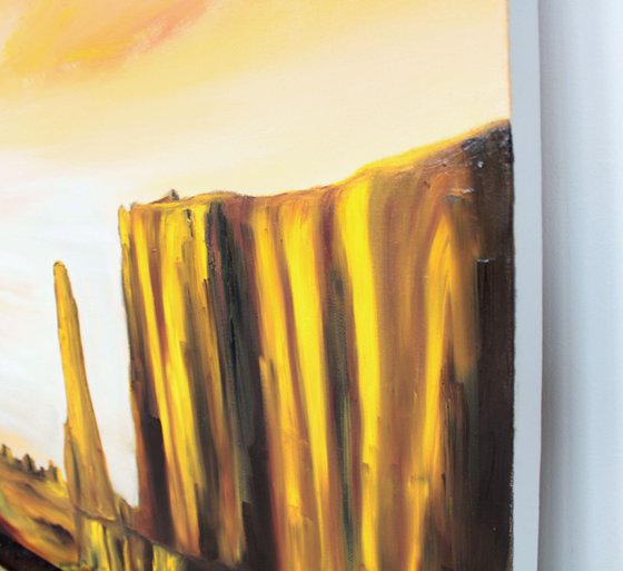 Golden Desert; large deep canvas