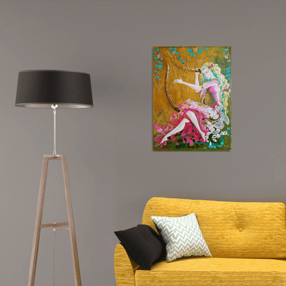 Soul Melody (60x80cm, oil painting, modern art, ready to hang)