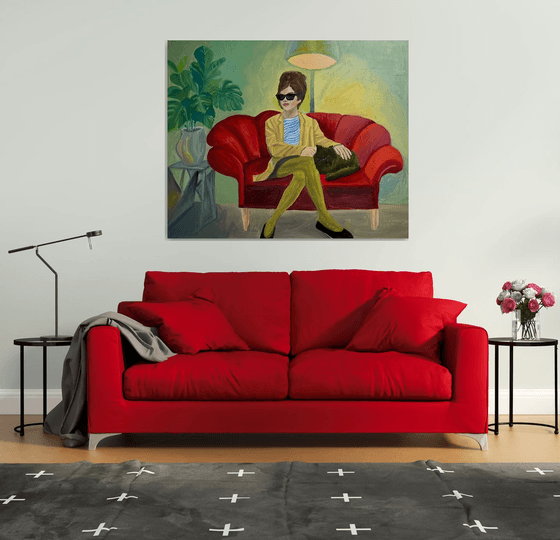 Selfportrait with a cat