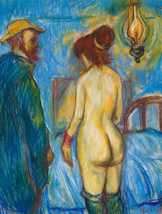 In a Brothel. "Impressionists" Series (Van Gogh)