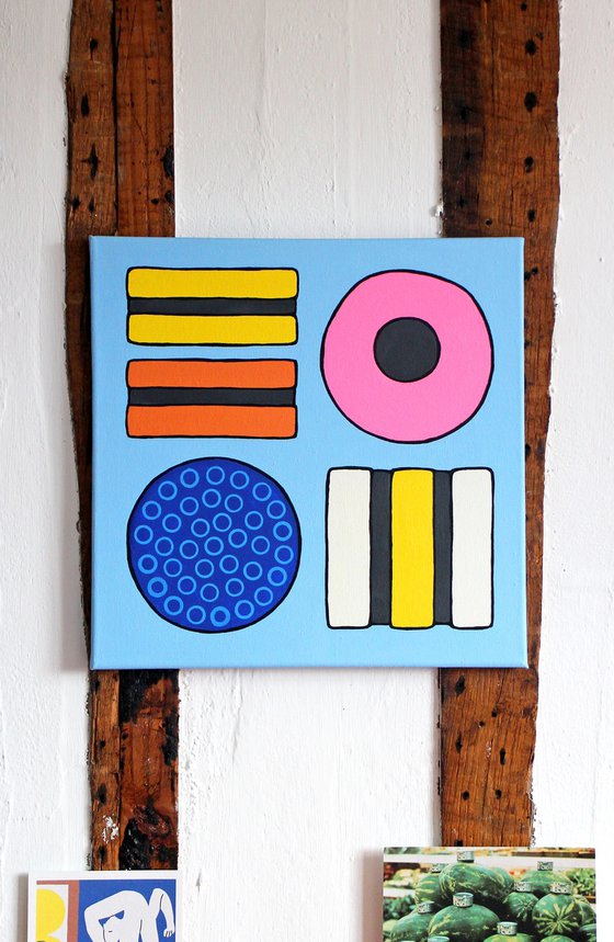 Liquorice Allsorts Pop Art Painting on Canvas