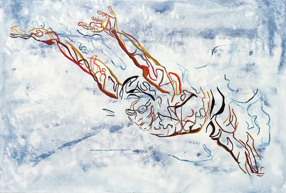 Xx 88 - Sports Swimmer By Uli Lachelt, 53 X 35, Artwork For Sale On Artfinder