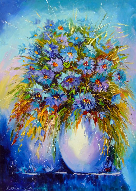 Bouquet of cornflowers