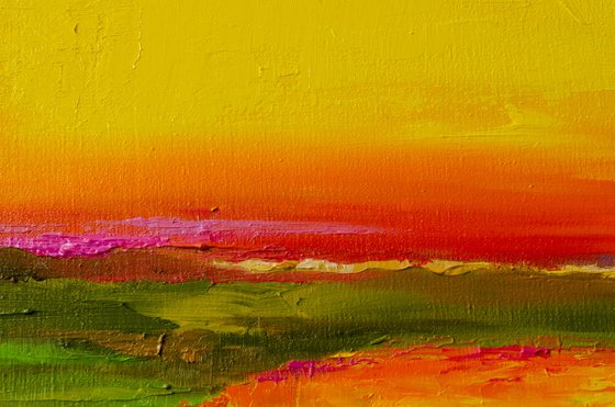 Chromatic Sunset — Golden Field Glow