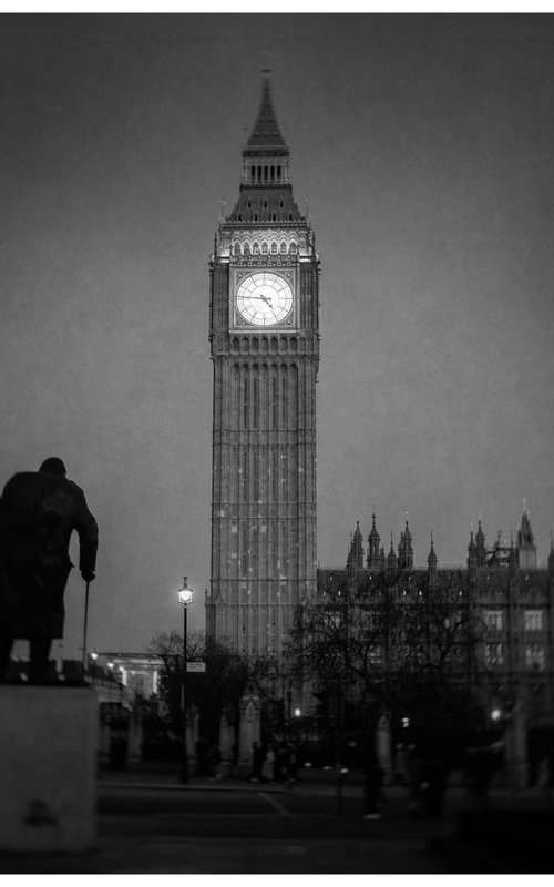 Churchill with Big Ben by Louise O'Gorman