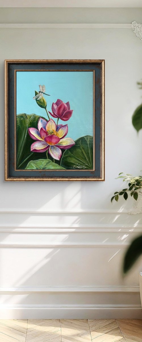 Pink Lotus by Julia Gorislavska