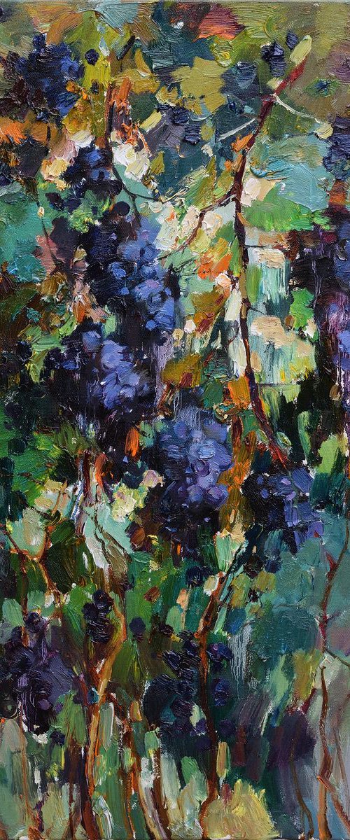 Grapes - Original Oil painting 60 x 90 cm by Anastasiia Valiulina