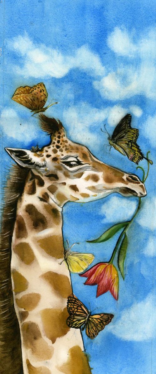 Spring time for Giraffe by Alfred  Ng