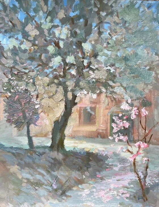 Spring colours, an original oil artwork handmade