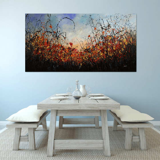 Stand By Me  - Super sized original floral landscape