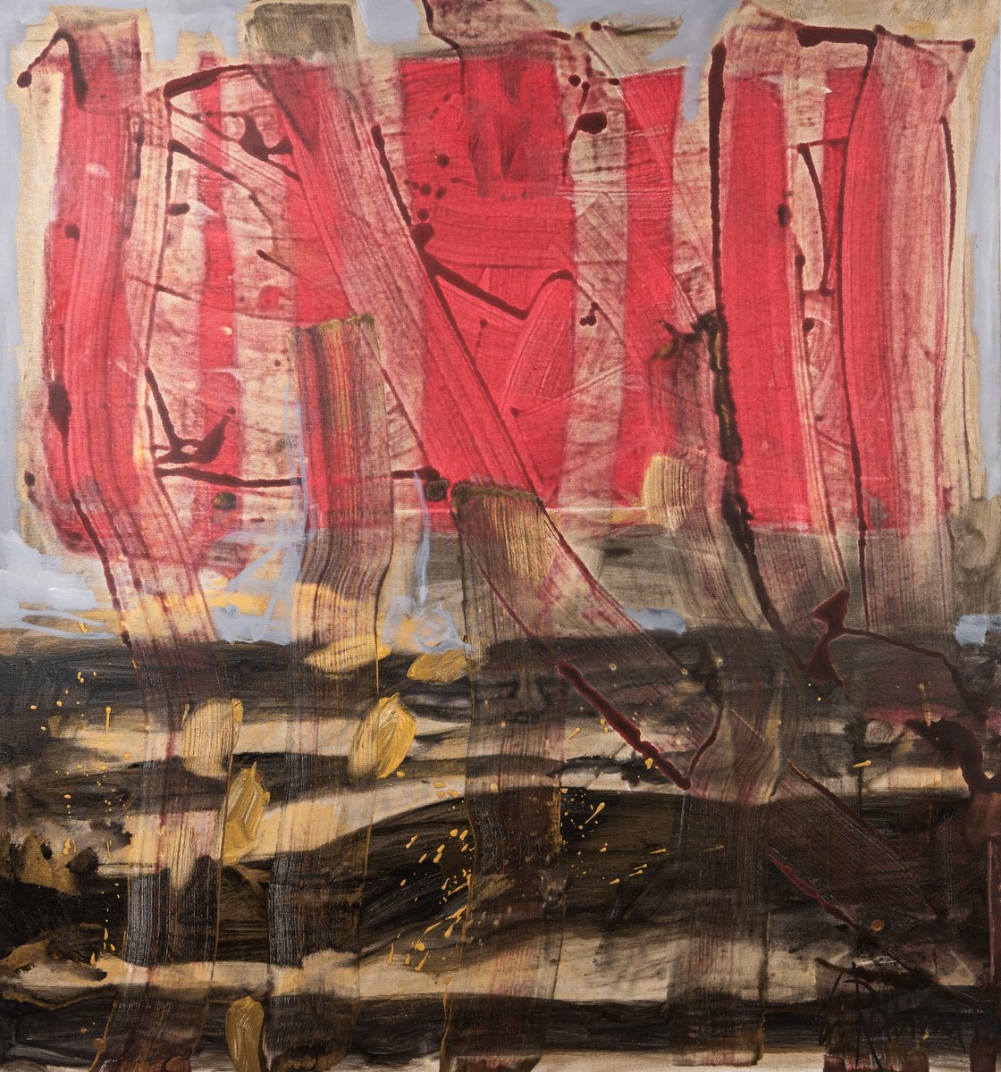 Organic Abstract Oil Painting By Yelena Ralina, 59 X 63", And This Is Just The Beginning, Original Artwork