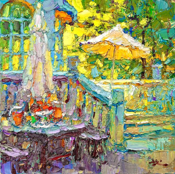 Sunlit Lunch on the Terrace