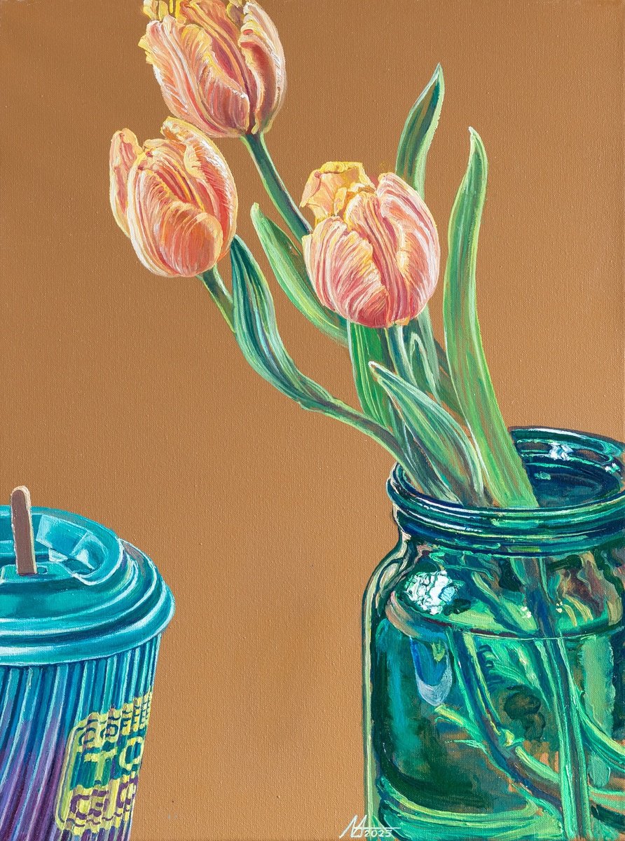 Photorealistic Still Life Oil Painting By Alona Lesnichenko, 12 X 16, Aromas Of Spring, Original Artwork