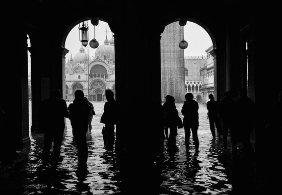 Acqua alta in piazza San Marco