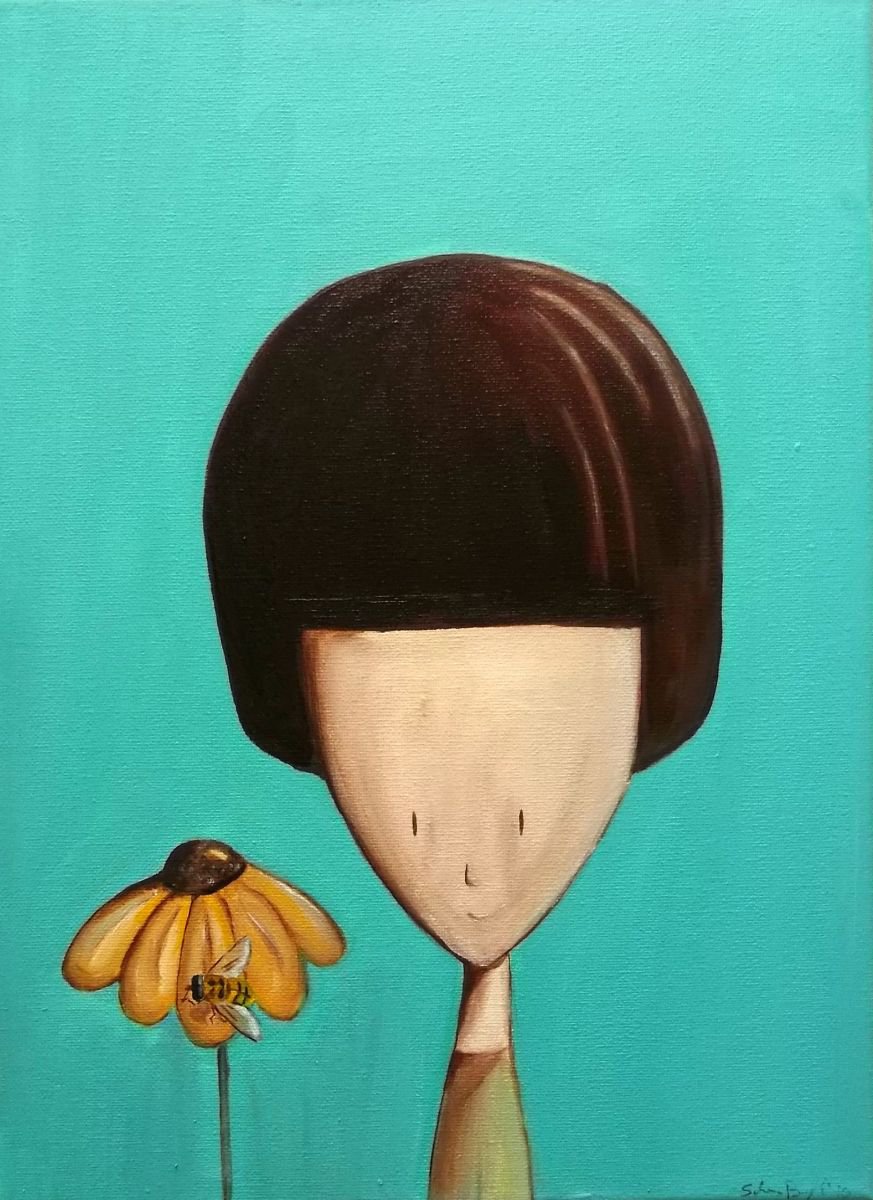 The girl and the bee by Silvia Beneforti