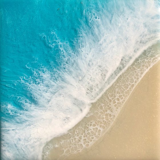 White Sand Beach #9 Seascape Painting