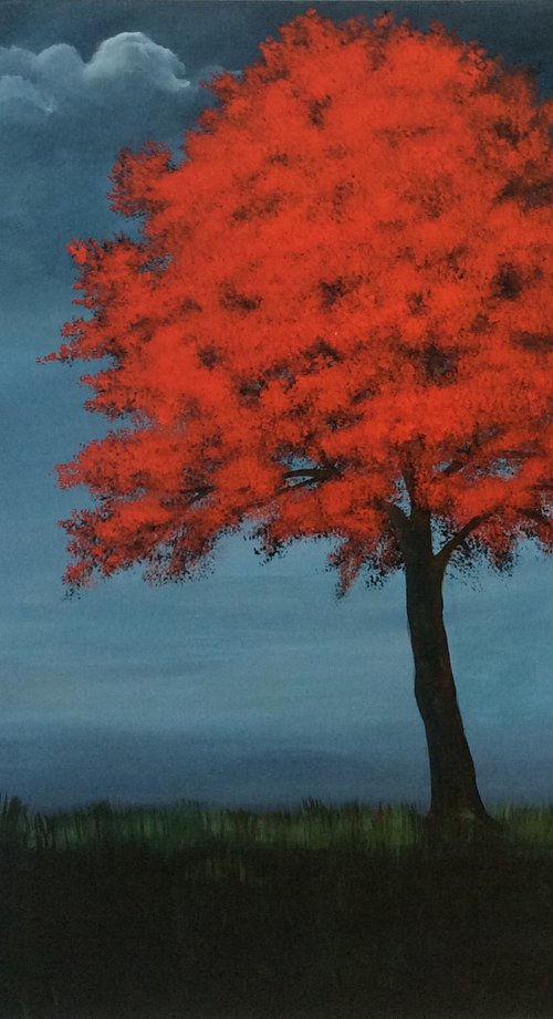 A red tree by Dolgor Dugarova