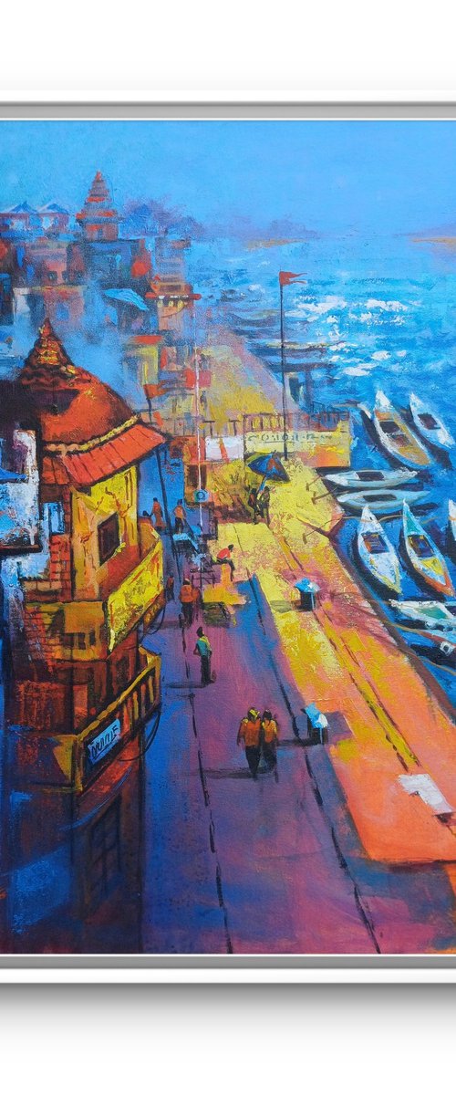 Banaras Ghat by Athaang Art