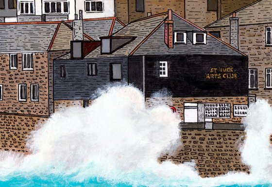 Rough seas, St Ives Arts Club