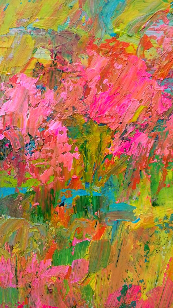 Abstract Landscape with Blossom Trees