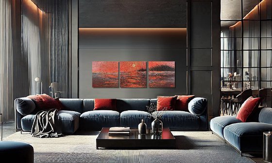 Flames of the Sky - triptych