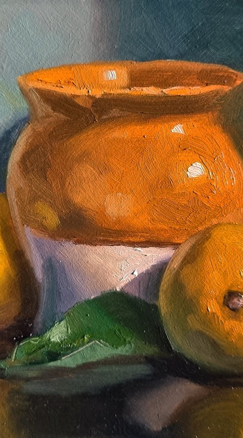 Lemons and Pitcher by Pascal Giroud