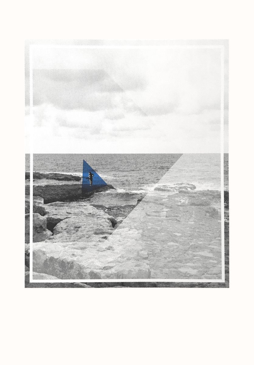 Photorealistic Landscape Screenprint By Ellie Dunlop, 14 X 20, Diver, Original Artwork